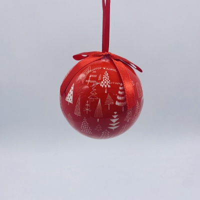 μπαλα foam 7cm christmas trees red