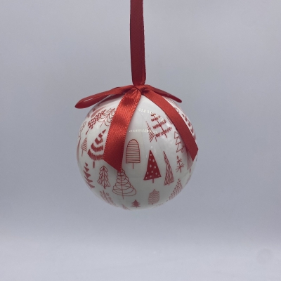 μπαλα foam 7cm christmas trees white