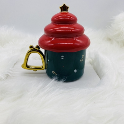 κουπα με καπακι cupcake 310ml green/red