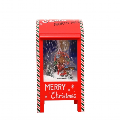 vertical mailbox (ferris) χιονι/φωτακια/μουσικη 22*44.5*22cm red