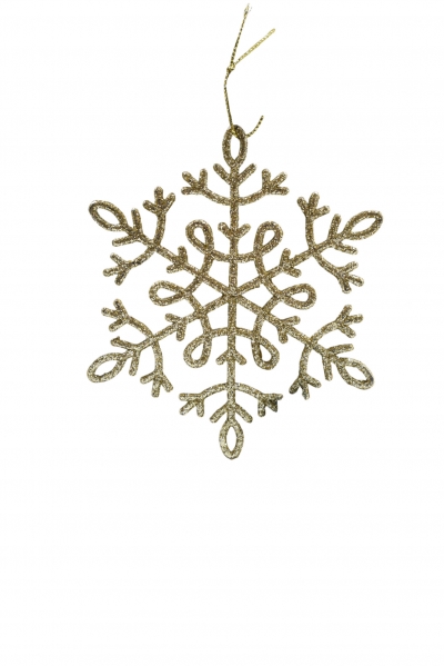 στολιδια νιφαδες glitter χρυσες s/3