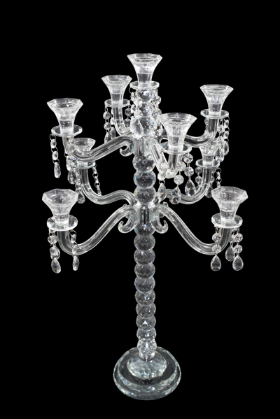 ΚΗΡΟΠΗΓΙΟ ΓΥΑΛΙΝΟ ΕΝΝΙΑΚΕΡΟ ΜΕ ΚΡΥΣΤΑΛΛΑ 43*43*78CM