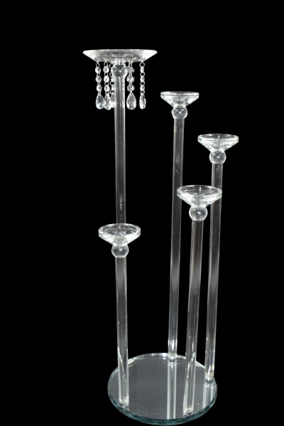 ΚΗΡΟΠΗΓΙΟ ΓΥΑΛΙΝΟ 5 ΘΕΣΕΩΝ 30*30*88CM CRYSTAL TOP