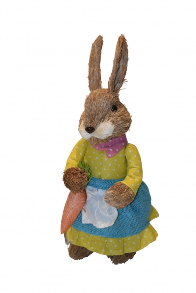 MRS GRASS RABBIT 40CM ΜΕ ΚΑΡΟΤΟ