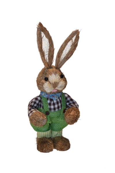 MR GRASS RABBIT 32CM ΜΕ ΠΡΑΣΙΝΟ ΠΑΝΤΕΛΟΝΙ