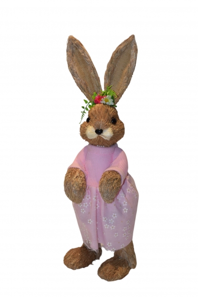 GRASS RABBIT/ΦΟΡΕΜΑ/ΤΟΥΛΙ 58cm PINK