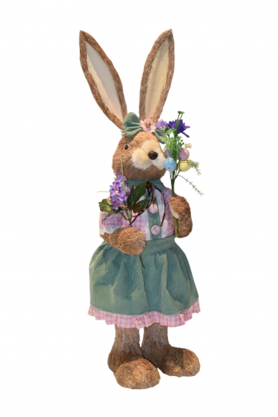 GRASS RABBIT ΜΕ ΛΕΒΑΝΤΑ 80cm GIRL
