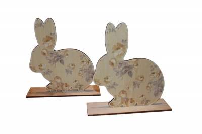 ΛΑΓΟΥΔΑΚΙΑ FLORAL S/2 ΞΥΛΙΝΑ ΚΟΠΤΙΚΑ 15*13CM ΠΡΑΣΙΝΟ