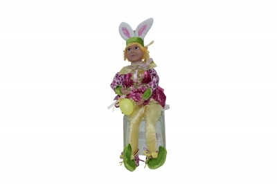 EASTER ELF ROBBIN 50CM DUSTY PINK