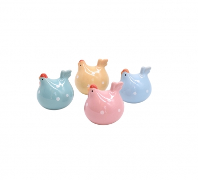 ΔΙΑΚΟΣΜΗΤΙΚΟ SET/4 ΚΕΡΑΜΙΚΕΣ ΚΟΤΟΥΛΕΣ 6*6.5CM ΠΟΛΥΧΡΩΜΕΣ