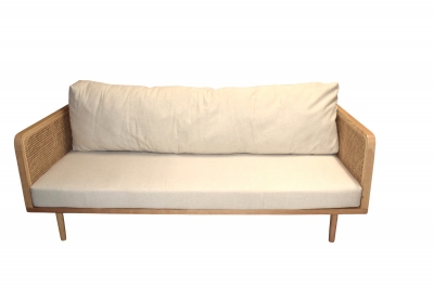 ΚΑΝΑΠΕΣ 3 ΑΤΟΜΩΝ 174*68*87CM ASH WOOD/ΦΥΣΙΚΟ RATTAN ΙΝΔΟΝΗΣΙΑΣ