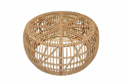 TEA TABLE 85*85*38CM ΦΥΣΙΚΟ RATTAN ΙΝΔΟΝΗΣΙΑΣ