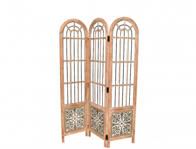 ΠΑΡΑΒΑΝ ΞΥΛΙΝΟ 3 ΠΟΡΤΕΣ ΟΒΑΛ 43x180.5cm ΦΥΣΙΚΟ/ΛΕΥΚΟ ΣΧΕΔΙΟ