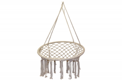 ΚΑΘΙΣΜΑ ΑΙΩΡΑ MACRAME 80x60x110cm CREAM(cap.150KG)