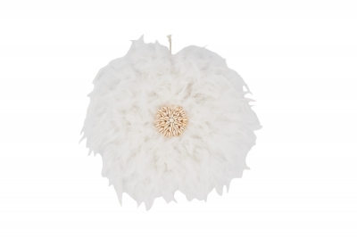 ΔΙΑΚΟΣΜΗΤΙΚΟ ΤΟΙΧΟΥ FEATHER FLOWER 40CM WHITE