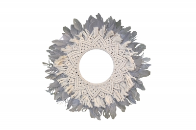 ΚΑΘΡΕΦΤΗΣ FEATHER FLOWER 45CM GRAY