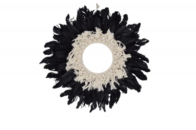ΚΑΘΡΕΦΤΗΣ FEATHER FLOWER 55CM BLACK
