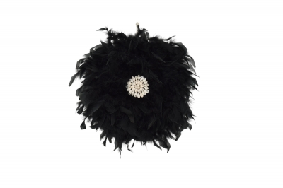 ΔΙΑΚΟΣΜΗΤΙΚΟ ΤΟΙΧΟΥ FEATHER FLOWER 40CM BLACK