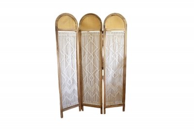 ΠΑΡΑΒΑΝ 3 ΦΥΛΛΑ ΨΑΘΑ/ΜΑΚΡΑΜΕ 40*170CM NATURAL