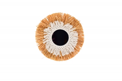 ΚΑΘΡΕΦΤΗΣ MOROCCAN STRAW ΜΑΚΡΑΜΕ 40*40CM