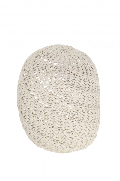 ΠΟΥΦ ΠΛΕΚΤΟ 65*33CM CREAM