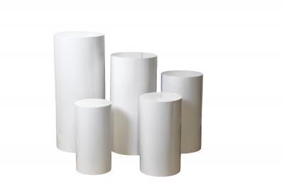 SET/5 ΚΥΛΙΝΔΡΙΚΕΣ ΒΑΣΕΙΣ 50/55/60/75/9CM WHITE