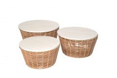 SET/3 STORAGE BASKET 66*34/60*31/54*28CM NATURAL(LIGHT)