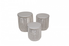 SET/3 STORAGE BASKET  40*46/ 35*42/30*37CM CREAM