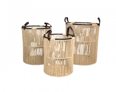 SET/3 STORAGE BASKET  40*45/ 35*40/30*35CM NATURAL