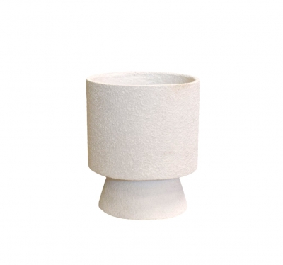 ΚΑΣΠΩ FLOWERPOT 25*30CM GEO WHITE