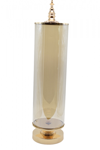 ΓΥΑΛΑ ΜΕ ΠΟΔΙ/ΜΕΤΑΛΛΙΚΟ ΚΑΠΑΚΙ 14*60CM GOLD