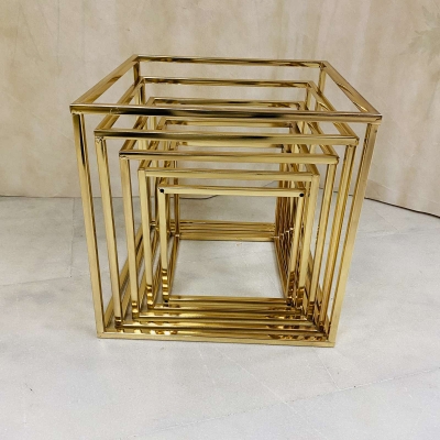 ΜΕΤΑΛΛΙΚΟΣ ΚΥΒΟΣ S/5 19/22/25/28/31CM GOLD