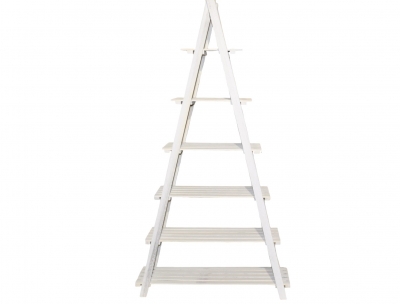 ΞΥΛΙΝΗ ΡΑΦΙΕΡΑ/ΣΚΑΛΑ x 6 ΕΠΙΠΕΔΑ 82*152CM WHITE