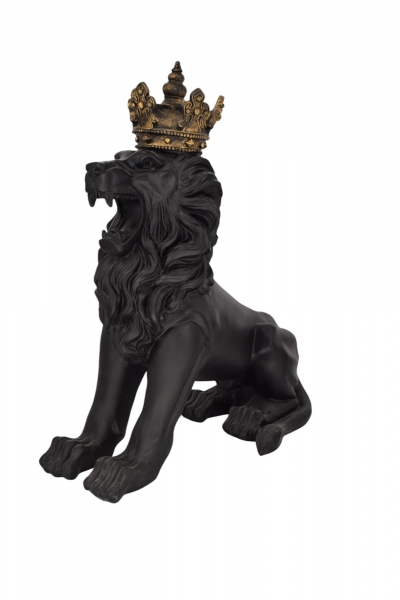 LION KING 65*25*75CM ΜΑΥΡΟ/ΧΡΥΣΗ ΚΟΡΩΝΑ