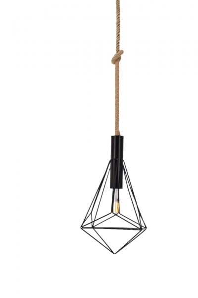 ΚΡΕΜΑΣΤΟ ΦΩΤΙΣΤΙΚΟ ΠΟΛΥΓΩΝΙΚΟ #C 20*45CM 1 ΛΑΜΠΑ ΜΑΥΡΟ