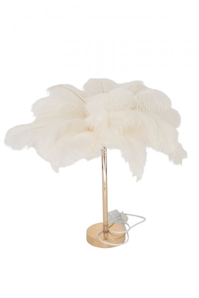 ΕΠΙΤΡΑΠΕΖΙΟ ΦΩΤΙΣΤΙΚΟ MINI OSTRICH 50*H55CM WHITE