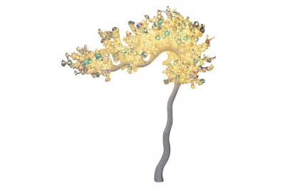 led arch blossom tree 280cm 864led iri transparent warm white ip44