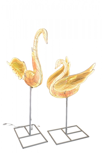 SET/2 ΦΩΤΙΖΟΜΕΝΟΙ ΚΥΚΝΟΙ 58*50*82(Η.140)/88*60*77(Η.160CM) WARM WHITE