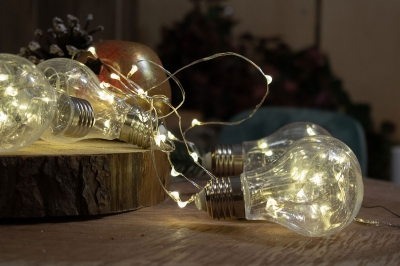 ΓΙΡΛΑΝΤΑ 3M ΜΕ 10 ΙΡΙΔΙΖΟΥΣΕΣ ΛΑΜΠΕΣ 100LED COPPER