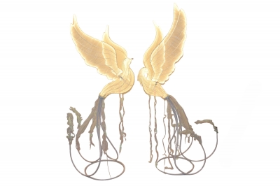 S/2 ΦΩΤΙΖΟΜΕΝΑ GLOWING PHOENIX BIRDS 220/230CM WARM WHITE