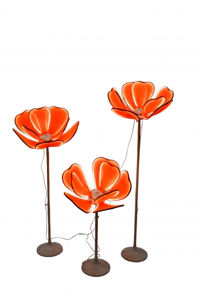 S/3 ΦΩΤΙΖΟΜΕΝΑ ROSES 60*155CM RED/WARM WHITE