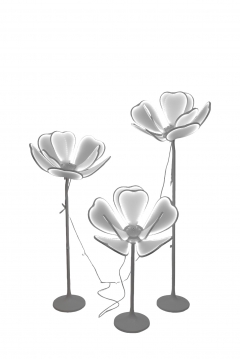 S/3 ���������� ROSES 60*155CM WHITE/WARM WHITE