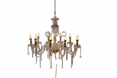 ΠΟΛΥΕΛΑΙΟΣ 10 ARMS WROUGH IRON CHANDELIER 62*32CM LED LIGHTS WARM