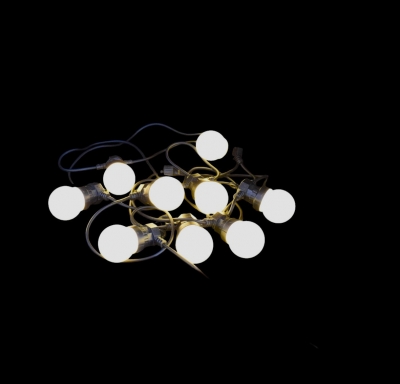 party led line 5m 10led black 8 functions warm white ip44