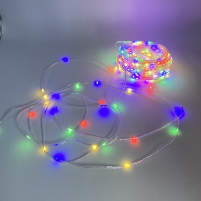 leather cord lights 5m 400led transparent 8 functions multicolor ip44