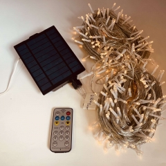 solar line 2400ml 50m 400led transparent 8 functions warm white ip44