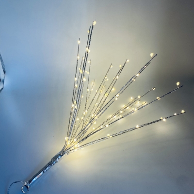 explosion star d.50cm 120led silver steady warm white ip44