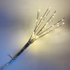 explosion star d.30cm 60led silver steady warm white ip44