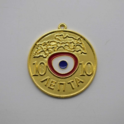 ΜΕΤΑΛ.ΔΕΚΑΡΑ/ΜΑΤΙ 40mm ΧΡΥΣΟ 1 ΤΕΜ.