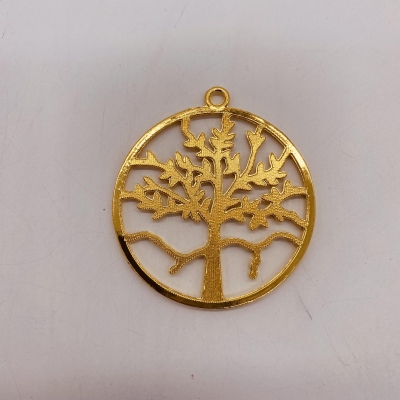 μεταλλικο μενταγιον δεντρο ζωης 55*61mm χρυσο